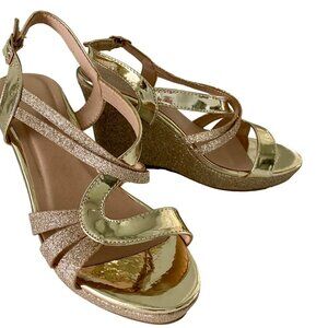 Forever Wedge Platform Sandals Open Toe Ankle Strap Women's Size 8